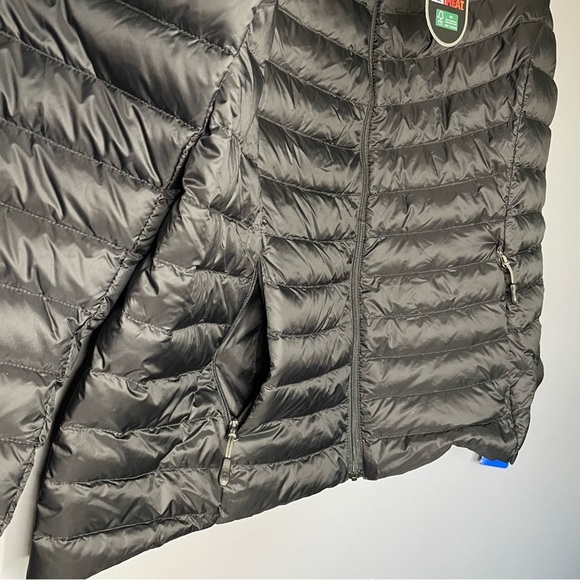 NWT 32 Degrees Heat Ultra Lightweight Down Packable Coat Jacket Black Sz L - Picture 9 of 14